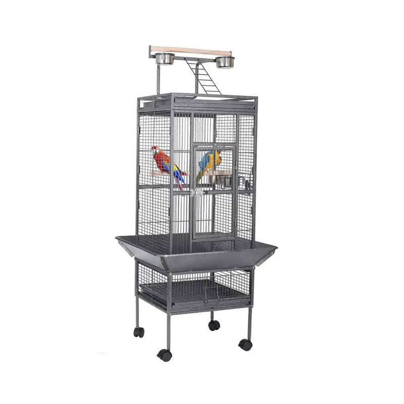 Cușcă pentru păsări cu tuburi metalice